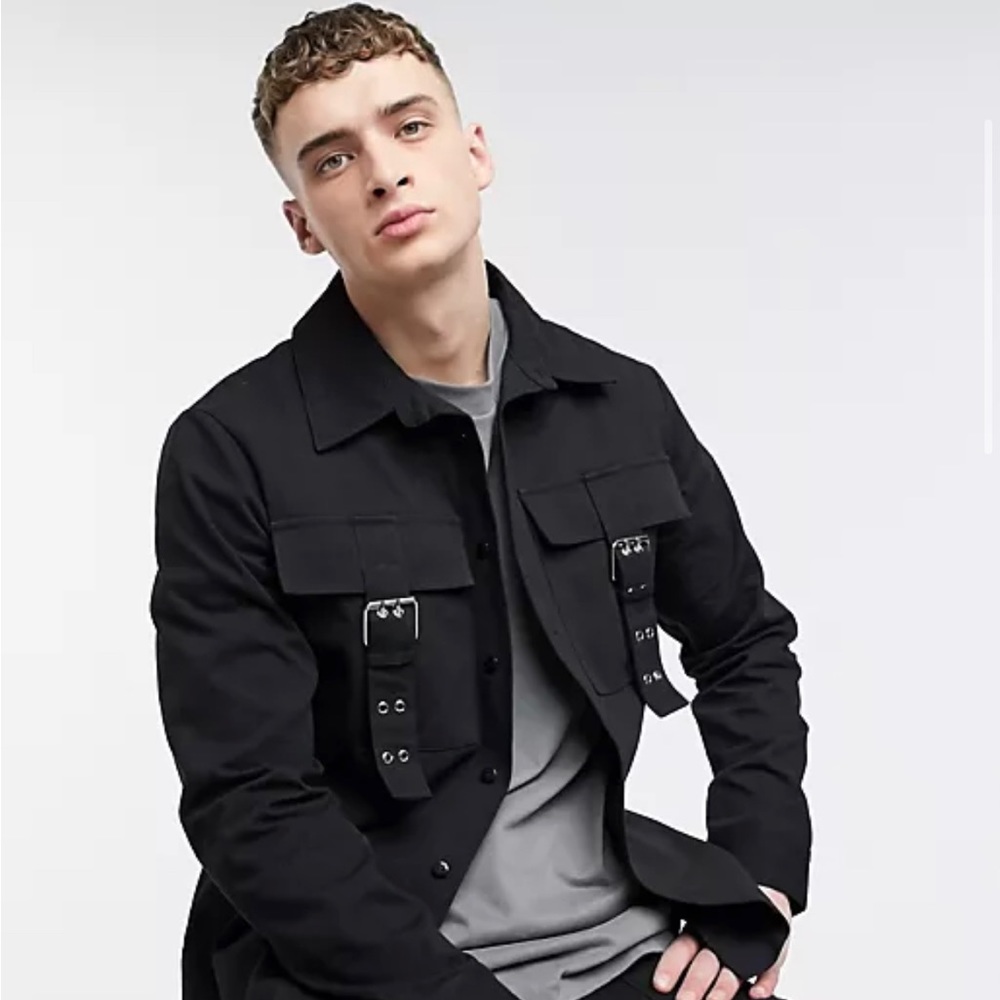 Ragged Priest - Black Shirt with Buckles - S